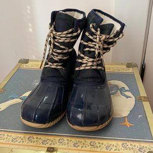 Lined Plaid Winter Boots